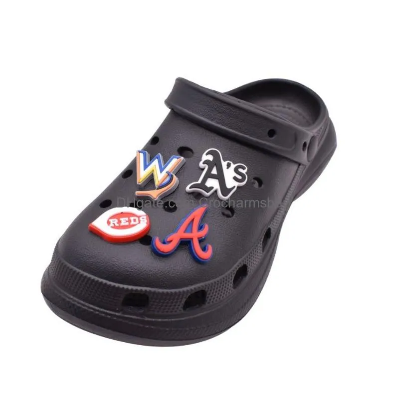 Charms Shoe Pvc Cartoon Croc Decoration Buckle Accessories Clog Pins Charm Buttons sports baseball