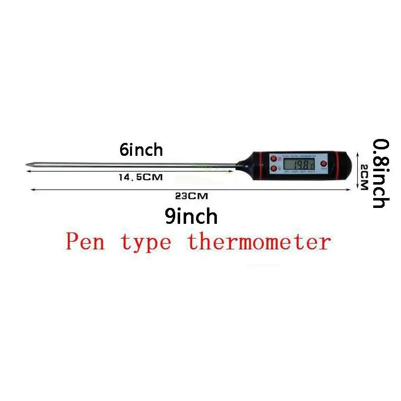 digital cooking food probe kitchen household meat thermometer baking bbq electronic thermometers with 4 buttons cookware tools dbc