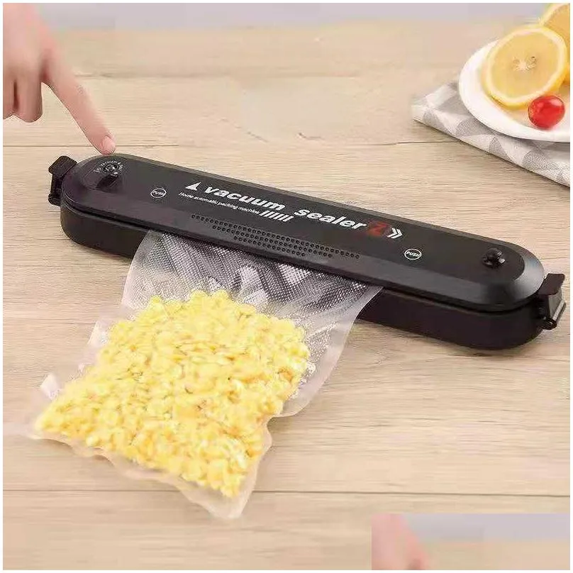  kitchen vacuum food sealer 220v/110v automatic commercial household food vacuum sealer packaging machine include 10pcs bags