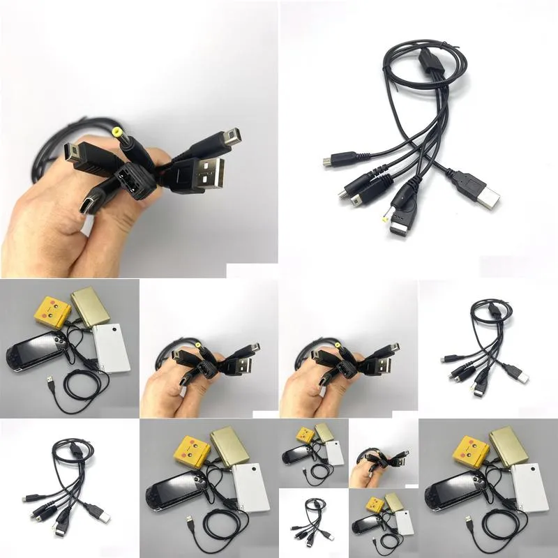 4 in 1  power cable for psp nds ndsi ndsl 3ds 3dsll 2ds gba sp game console