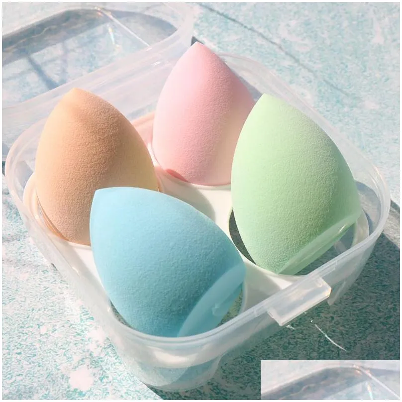 sponge for makeup  with box foundation powder blush make up tool kit egg sponges cosmetic puff holder