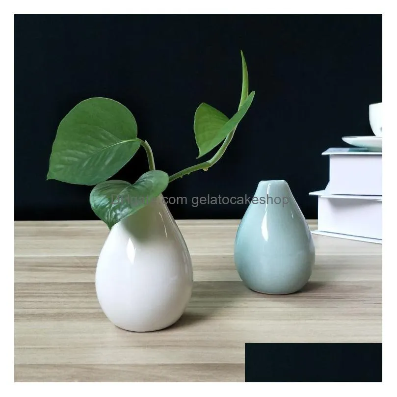 creative home decoration small ceramic vases modern simple living room decor dry flower decorative items ornament mini vase
