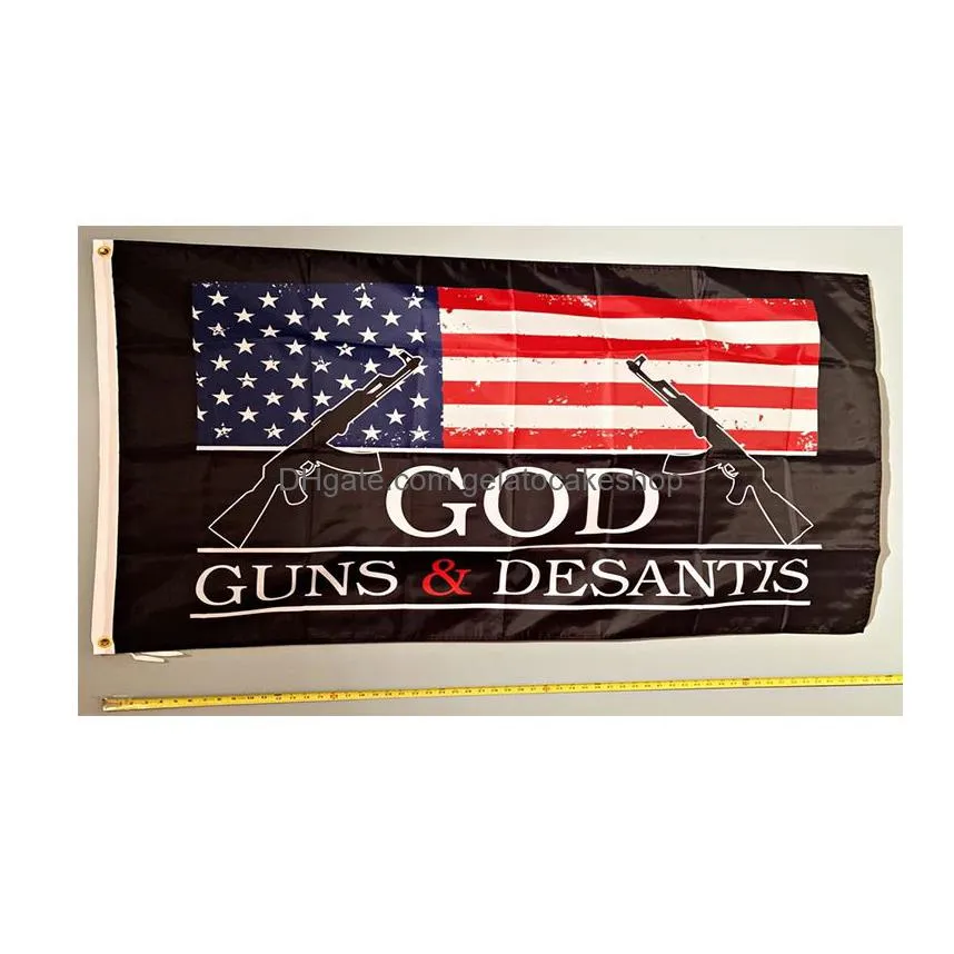 latest design 3x5 feet 100d polyester ron desantis flag 90x150cm home garden banner decorations for us presidential election