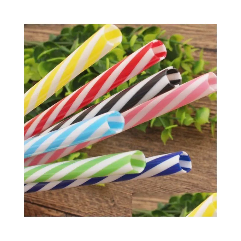 230mm reusable plastic straws fit colored hard plastic striped straws for 20 ounce 30 ounce mug mason jar 200pcs