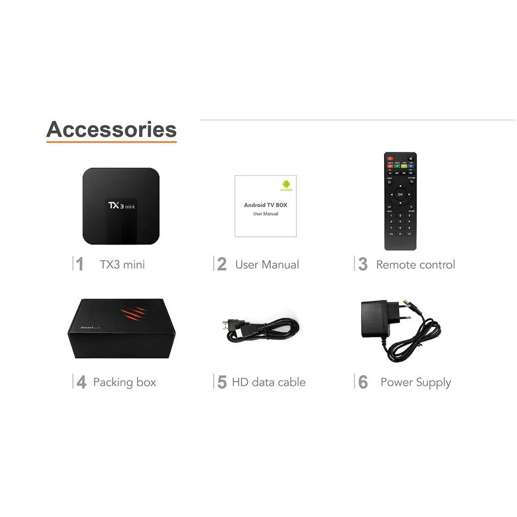 1 piece tx3 mini android tv box 2gb 16gb amlogic s905w quad core 4k ultra smart set top box with keyboard