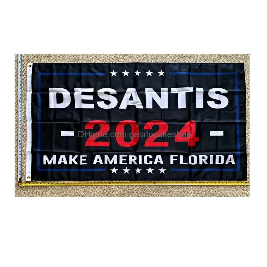 latest design 3x5 feet 100d polyester ron desantis flag 90x150cm home garden banner decorations for us presidential election