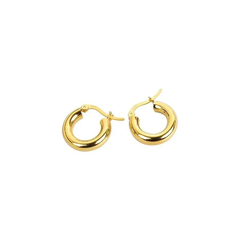 huggie hoop geometric o circle earrings for women 14k white gold plated 925 sterling silver hoop earrings for men