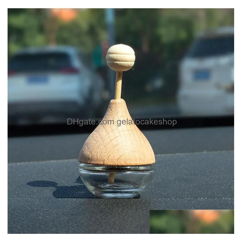 car hanging perfume pendant fragrance air freshener empty glass perfume diffuser bottle aromatherapy decor