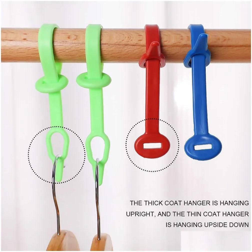 10pcs multi-purpose clothes hanger windproof buckles fixing hanger hooks non-slip drying rack household laundry plastic hanger