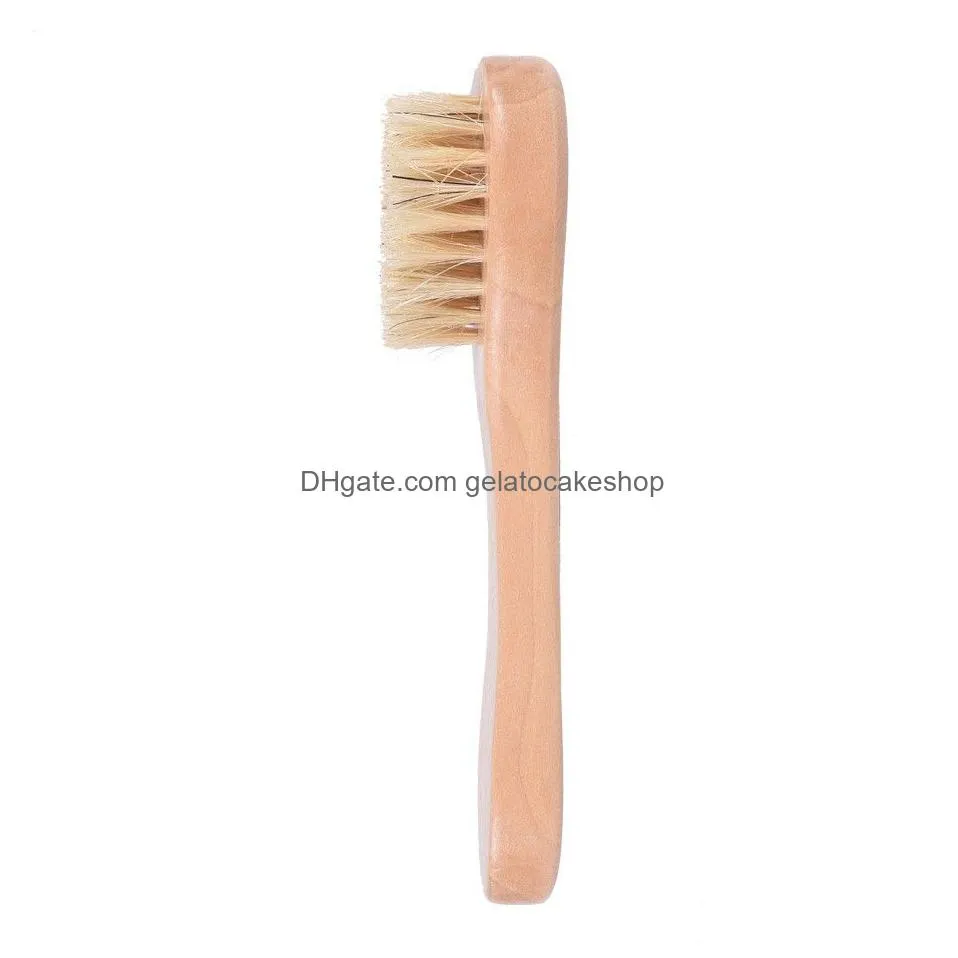 face cleansing brush for facial exfoliation natural bristles exfoliating face brushes for dry brushing and scrubbing with wooden