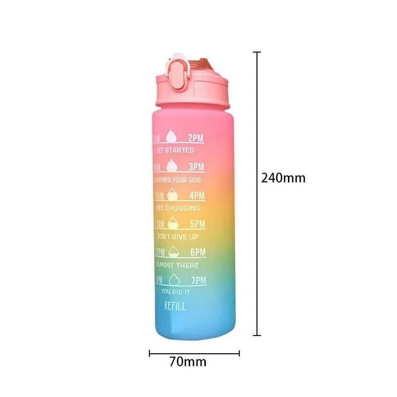 new 1 liter water bottle motivational sports water bottle leakproof bottles drinking outdoor travel gym fitness jugs for kitchen cup