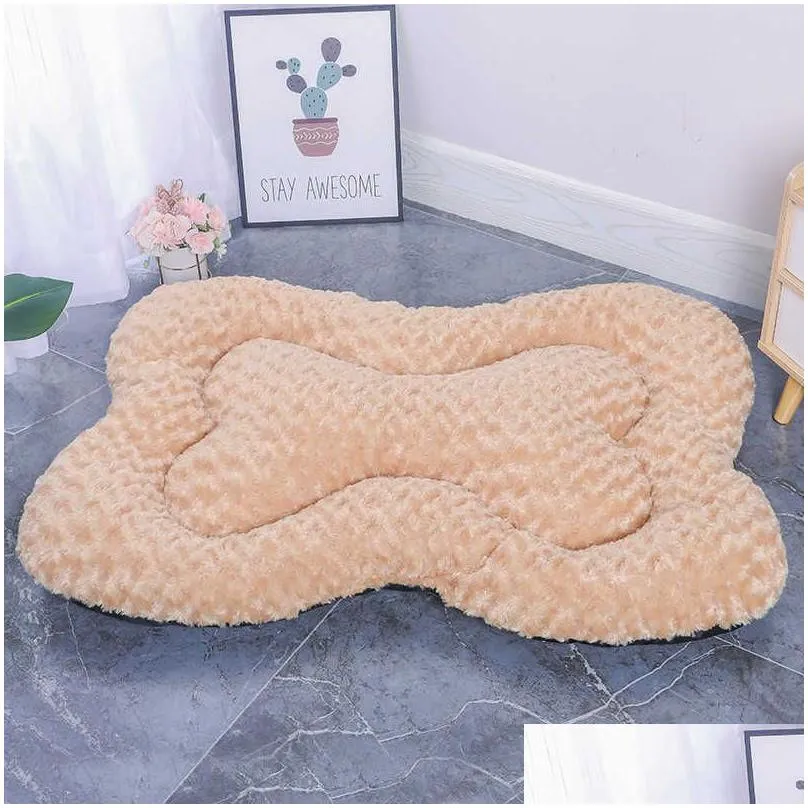  style dog bed rosette bone thick super soft cat pet bed dog pad plush large small dog cat mat dog product accessories