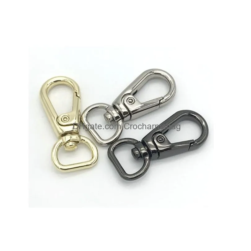 wholesale luggages bag belt straps chain silver black tone trigger lobster claw swivel clasp hook buckle parts key rings jewelry