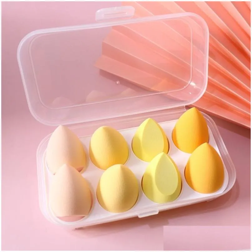 makeup blender cosmetic puff sponge with storage box foundation powder beauty tool women make up concealer sponges 8pcsset7172179