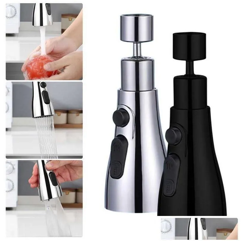  universal 360 rotate kitchen faucet extender aerator plastic splash filter kitchen washbasin faucet bubbler nozzle