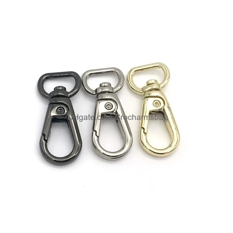 wholesale luggages bag belt straps chain silver black tone trigger lobster claw swivel clasp hook buckle parts key rings jewelry