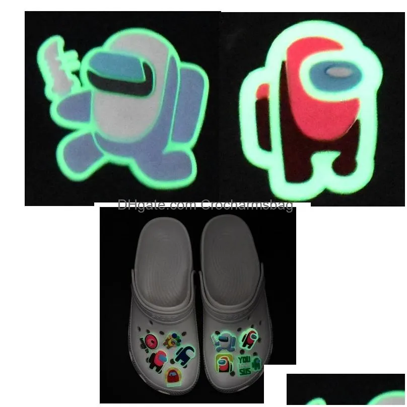 new bad bunny glow shoe charms luminous buckles charm decoration croc shoe accessories glowing up in the dark 