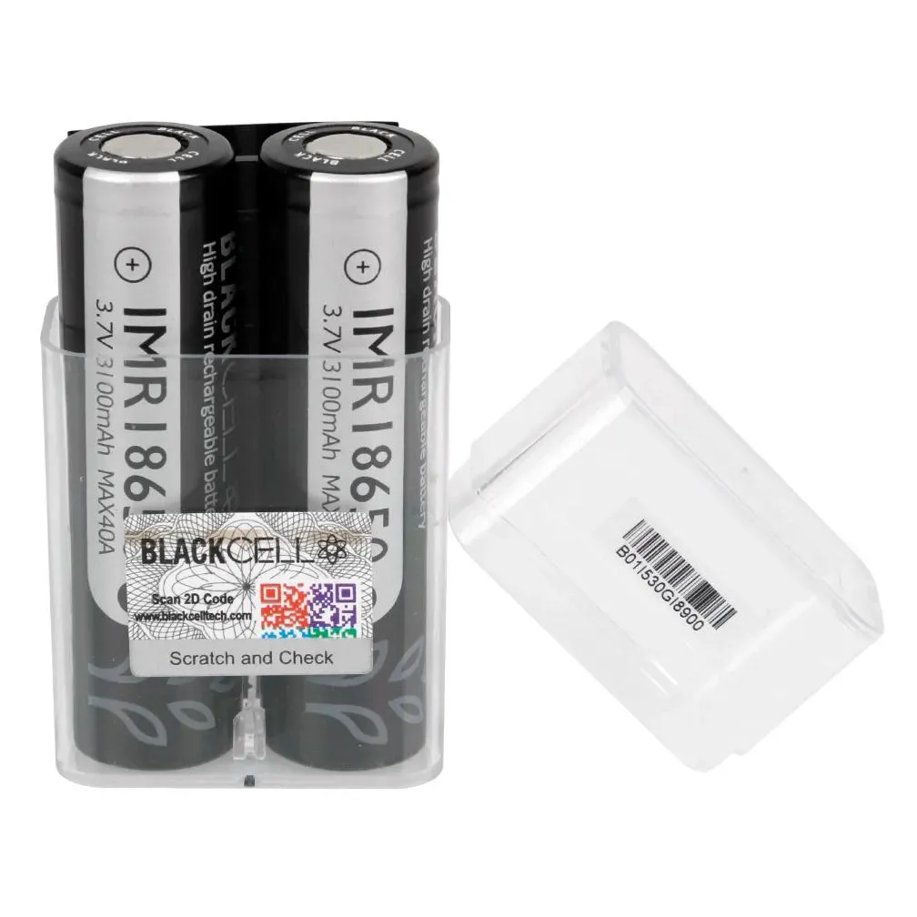 authentic blackcell imr 18650 battery 3100mah 40a high drain rechargeable vape box mod imr18650 lithium batteries 100% original