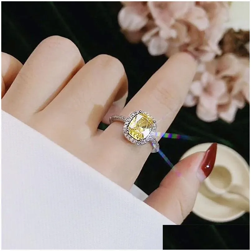 rings for women bridal wedding trendy jewelry engagement ring white gold color