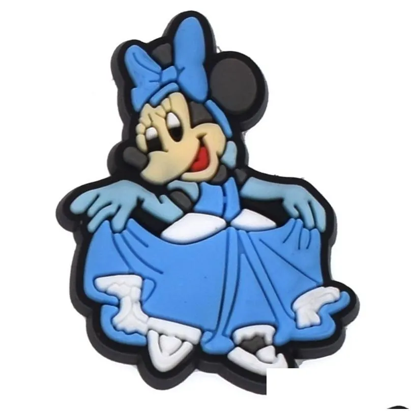 anime charms wholesale halloween princess duck mouse cartoon charms shoe accessories pvc decoration buckle soft rubber clog charms fast