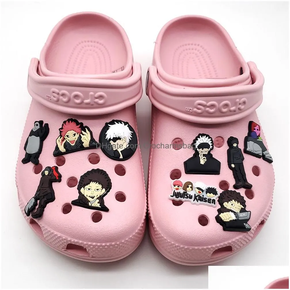 Soft Rubber Anime Shoe Charm Decorations Jibitz for Croc Charms Clog Accessories Wristband Buckle Button