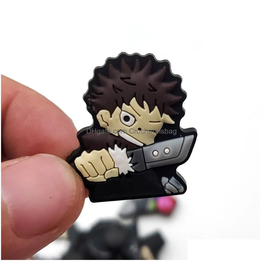 Soft Rubber Anime Shoe Charm Decorations Jibitz for Croc Charms Clog Accessories Wristband Buckle Button