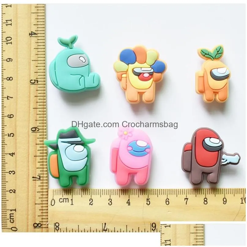 Cartoon PVC Shoe Charms Shose Accessories clog Jibz Fit Wristband Croc buttons GardenShoe Decorations Buckle Gift