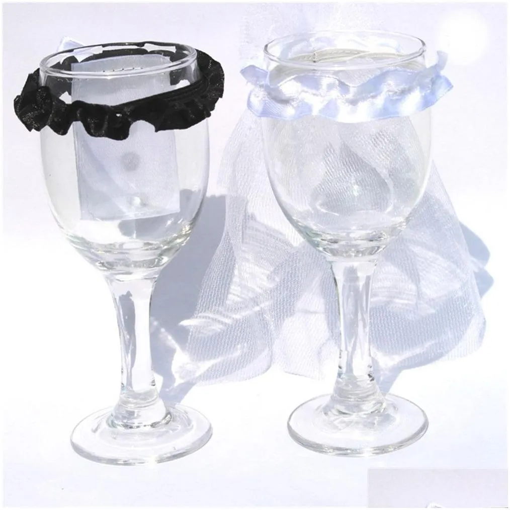 wedding wine bottle glasses champagne cup cover set bride groom cute