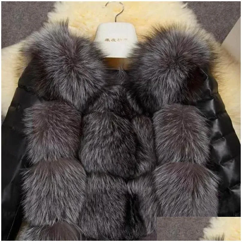 womens fur faux 2021 fashion women winter medium long artifical vests warm coats sliver vest