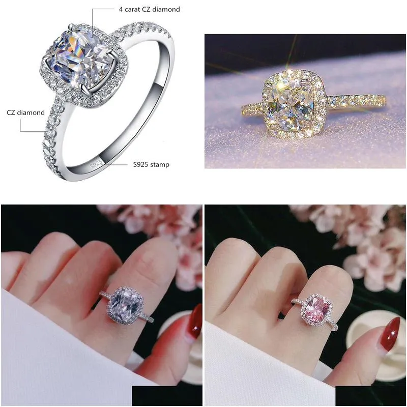 rings for women bridal wedding trendy jewelry engagement ring white gold color