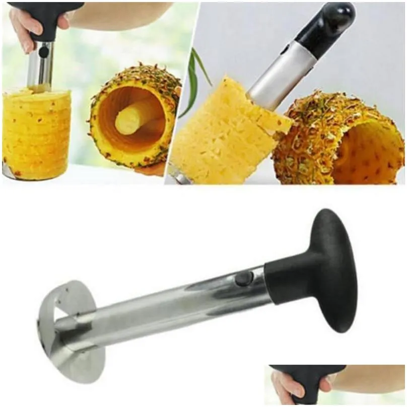 wholesale stainless steel pineapple peeler cutter slicer corer peel core tools fruit vegetable knife gadget kitchen spiralizer tool