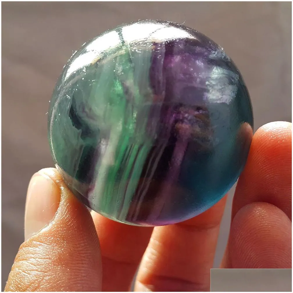 wholesale natural purple fluorite gemstone sphere ball/amethyst healing sphere for sale home decorations small crystal balladdwood base