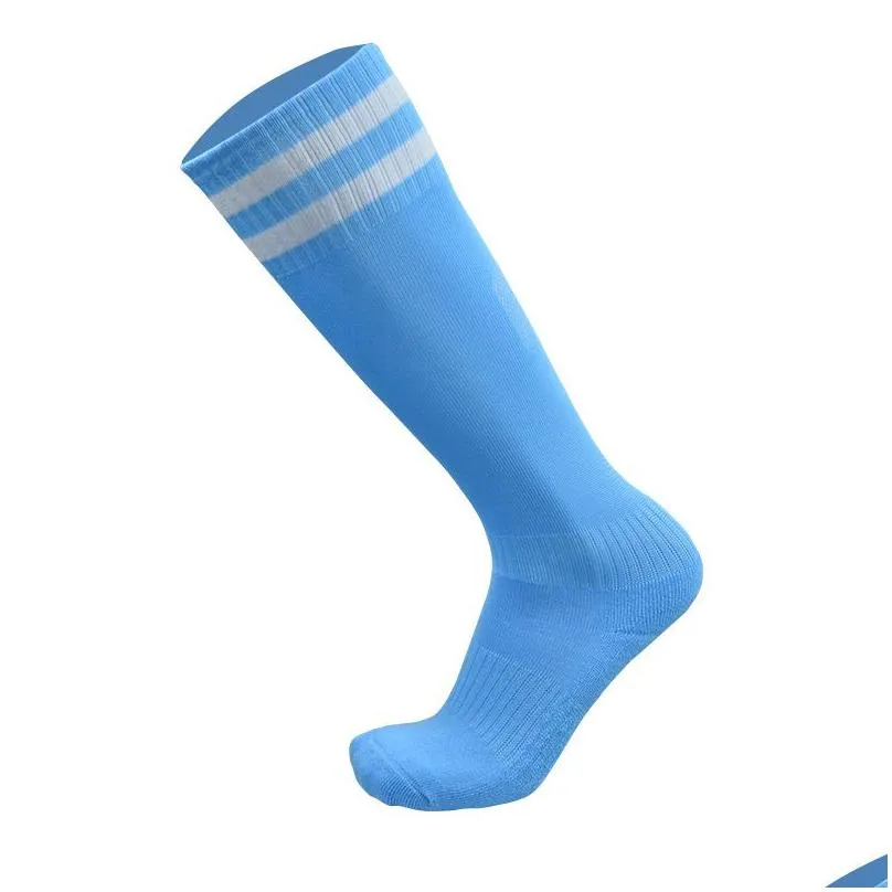 soccer socks for kids and adult football stocking over knee stripes long tube absorbent sweat anti slip sports sock