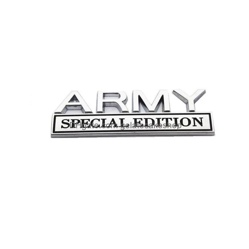 party decoration 1pc army special edition car sticker for auto truck 3d badge emblem decal auto accessories 10x3.3cm