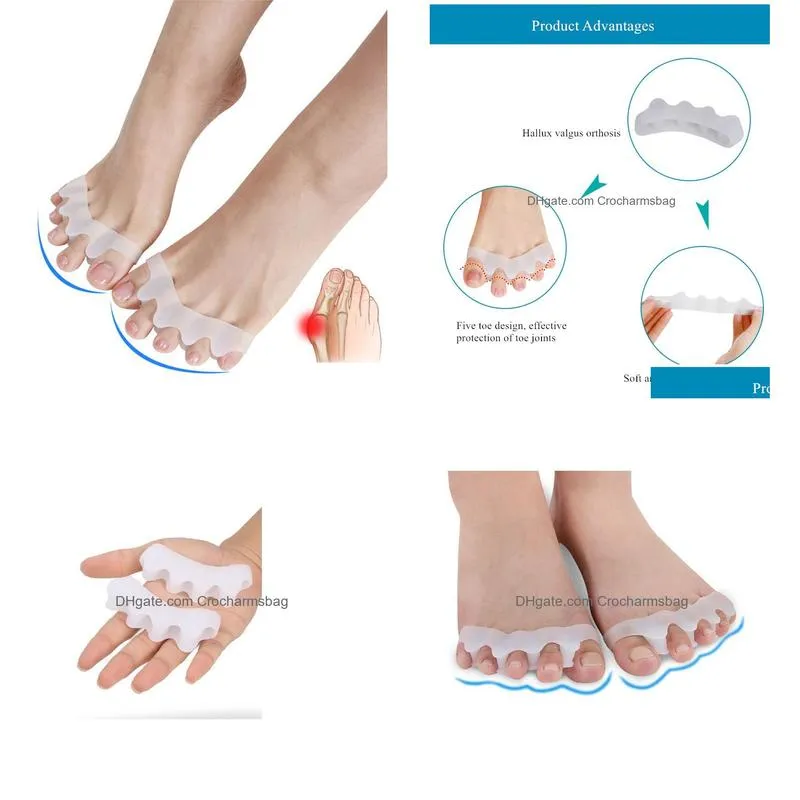 new foot care tool sholl hallux valgus correction of the thumb toe separator bursitis pedicure silicone corrector for toes shoes