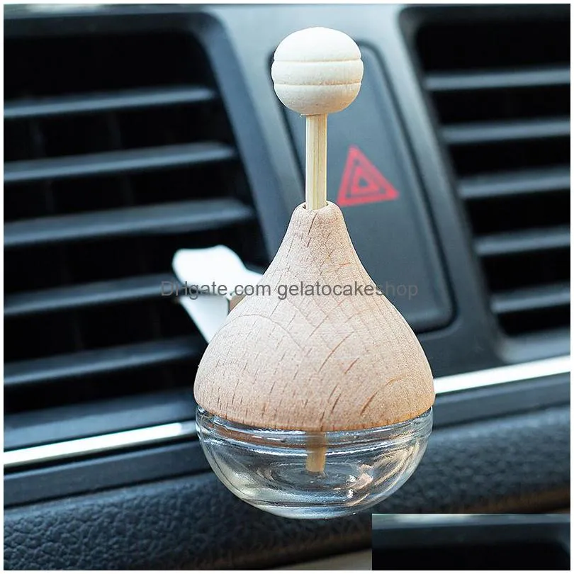 car hanging perfume pendant fragrance air freshener empty glass perfume diffuser bottle aromatherapy decor