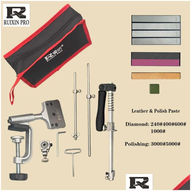  ruixin pro rx-008 fixed angle knife sharpener tool professional diamond sharpening stone whetstone polishing leather paste