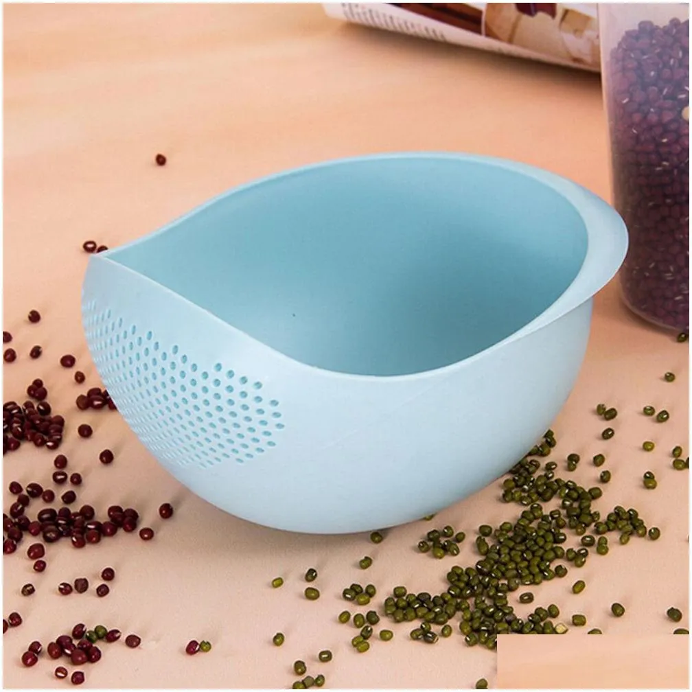  food grade plastic rice beans peas washing filter strainer basket sieve drainer cleaning gadget kitchen accessories