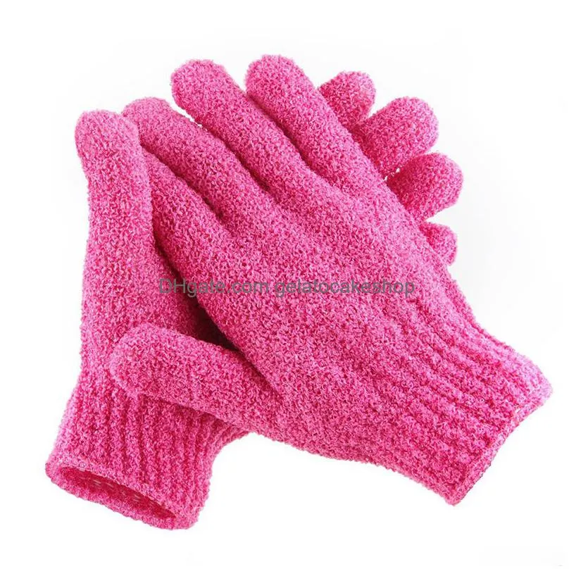 exfoliating bath gloves scrubbers for shower body massage double sided scrubber mitts glove dead skin cell remover sponge wash skins moisturizing