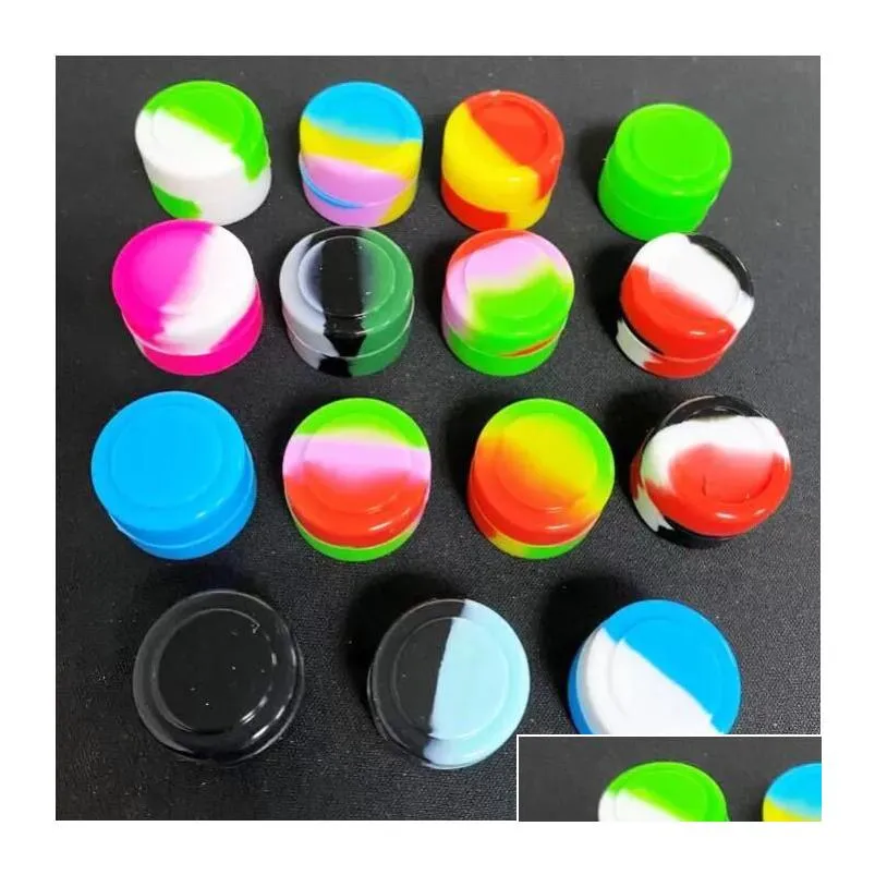 2ml silicone wax containers concentrate sealed oil non-stick jars small round storage jar for vaporizer