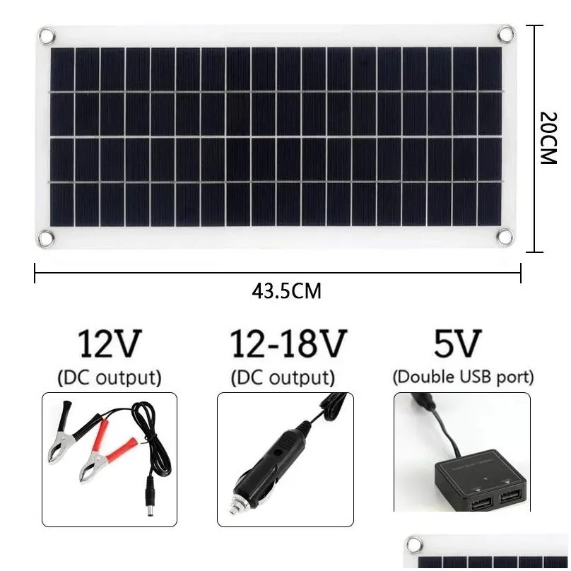 smart electric heaters 300w flexible solar panel 12v battery  dual usb with 10a60a controller solar cells power bank for phone car yacht rv