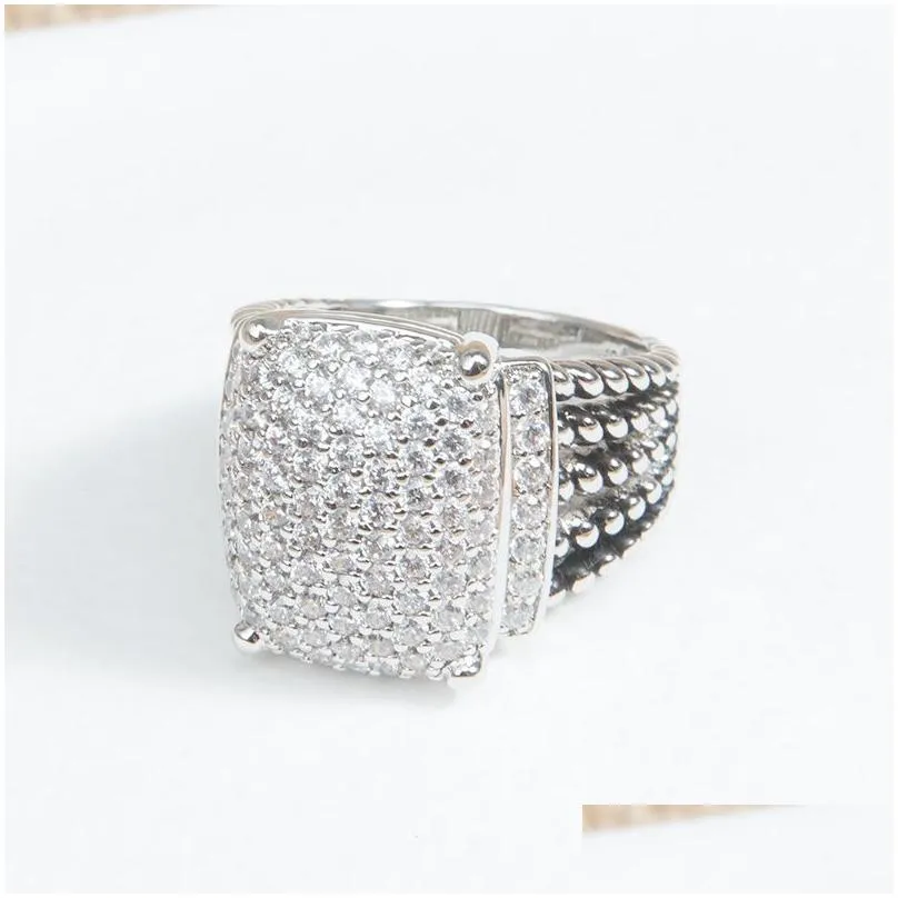 band rings cable ring diamond and men luxury punk zircon party fashion ring for women