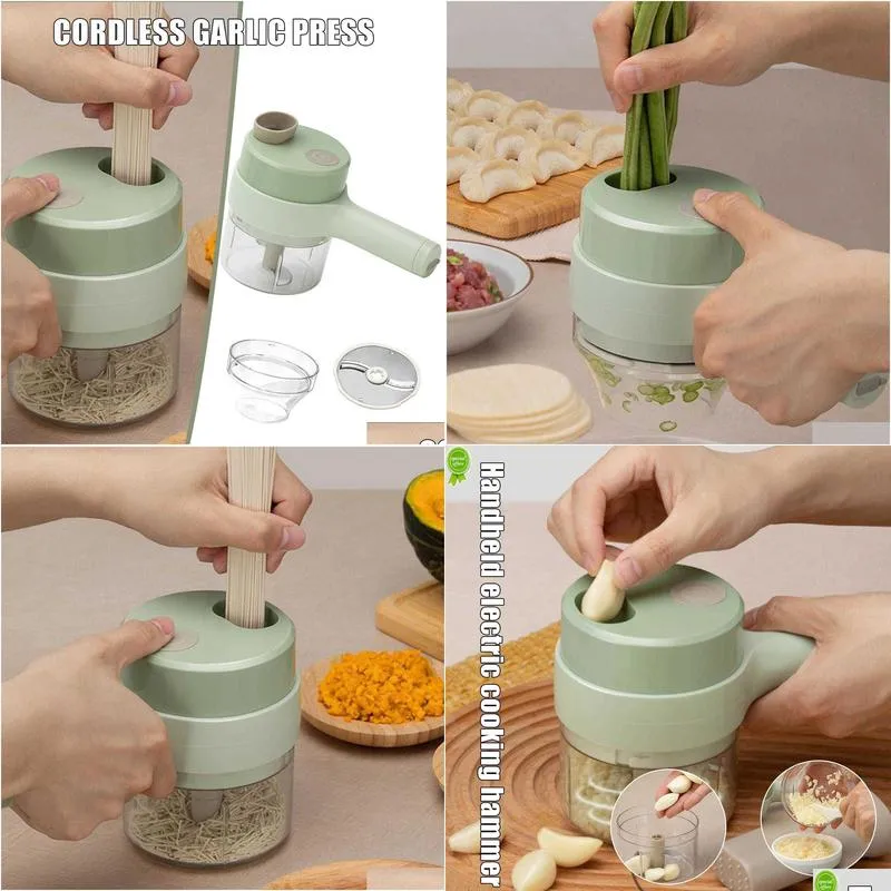  1pcs electric garlic chopper mini food chopper for baby food blender cordless garlic masher portable garlic press l8t2