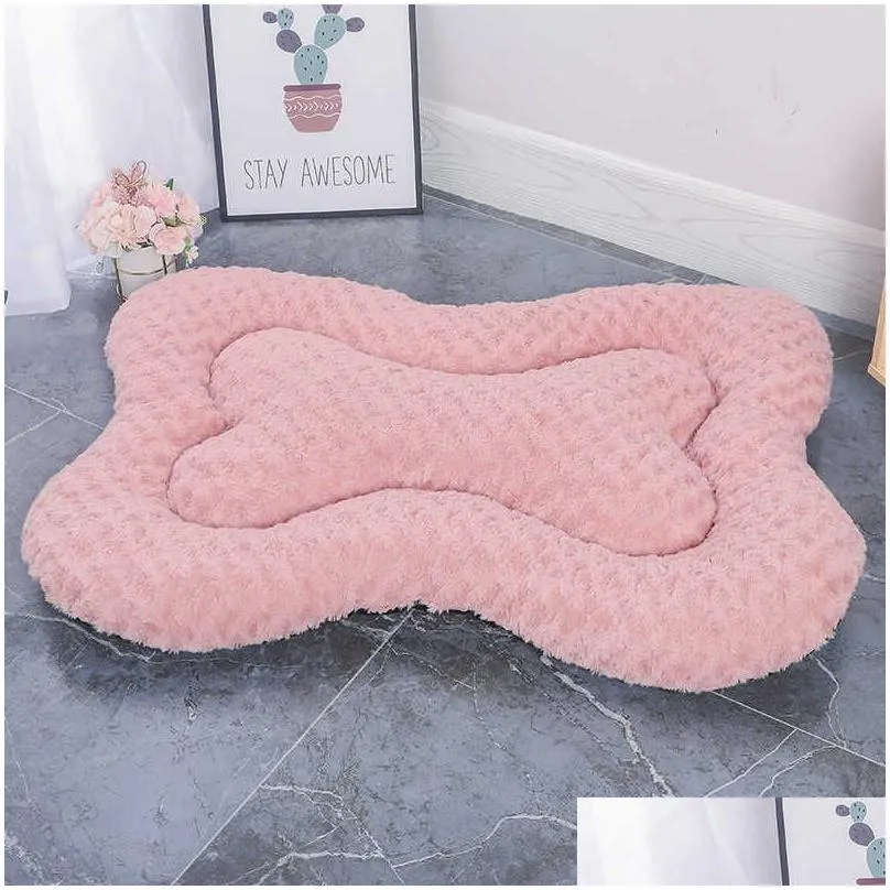  style dog bed rosette bone thick super soft cat pet bed dog pad plush large small dog cat mat dog product accessories