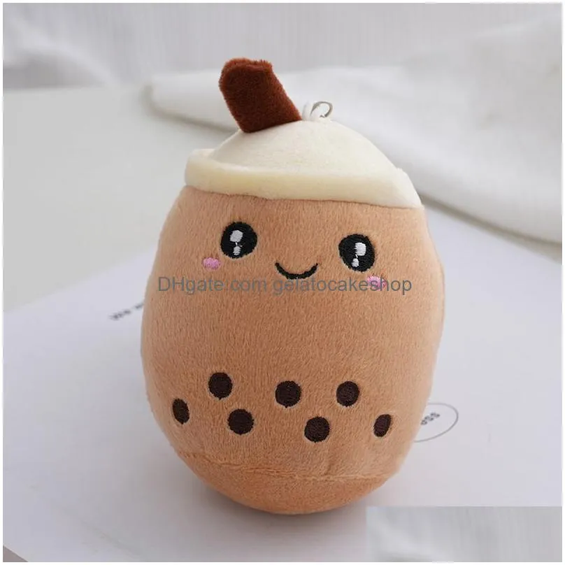 cute fruit milk tea cup plush doll mini plush keychain bag pendant kwaii plush keychain