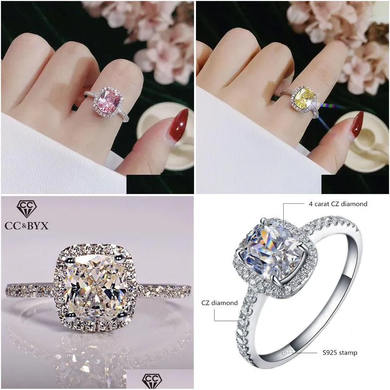 rings for women bridal wedding trendy jewelry engagement ring white gold color