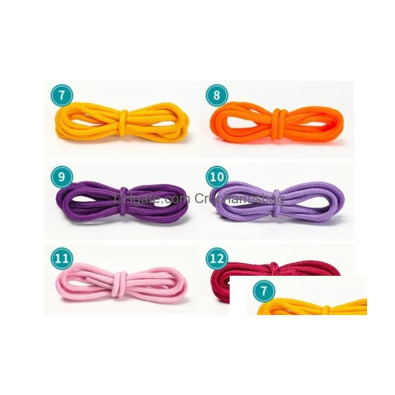 2021 new shoelaces uni ropes multicolor waxed round cord dress shoe laces diy quality 100cm colourful shoelace string