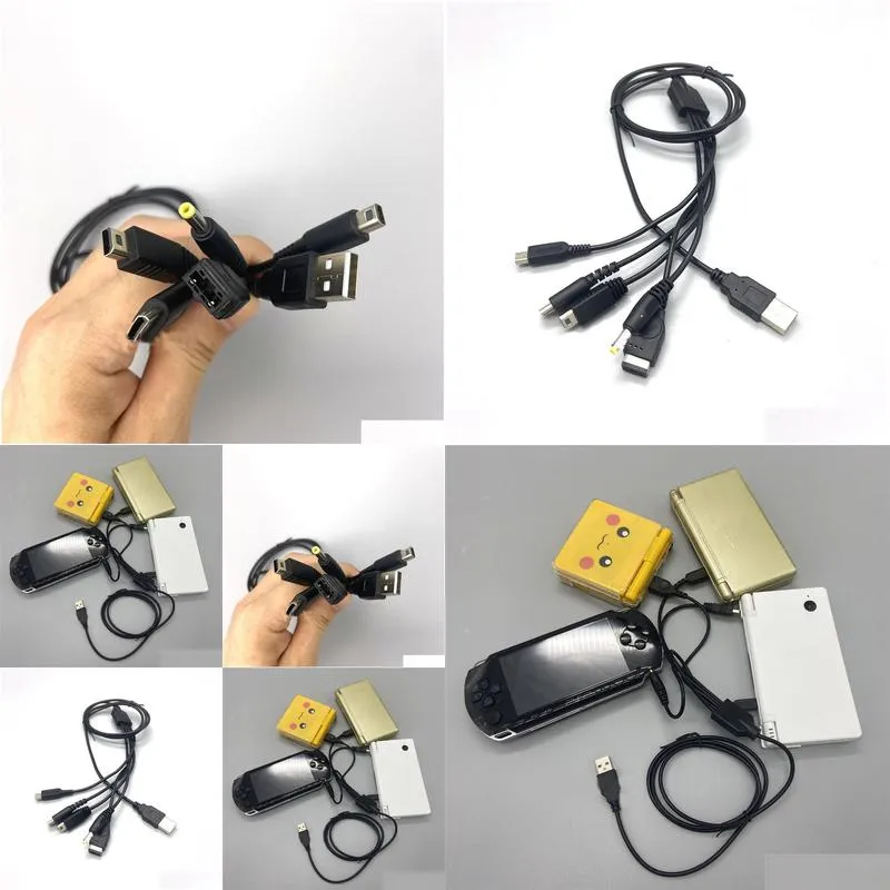 4 in 1  power cable for psp nds ndsi ndsl 3ds 3dsll 2ds gba sp game console