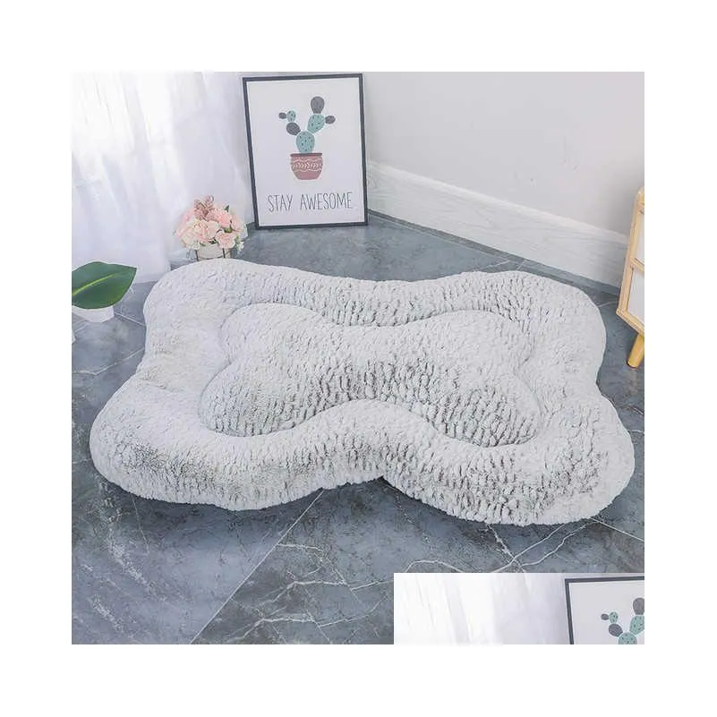  style dog bed rosette bone thick super soft cat pet bed dog pad plush large small dog cat mat dog product accessories