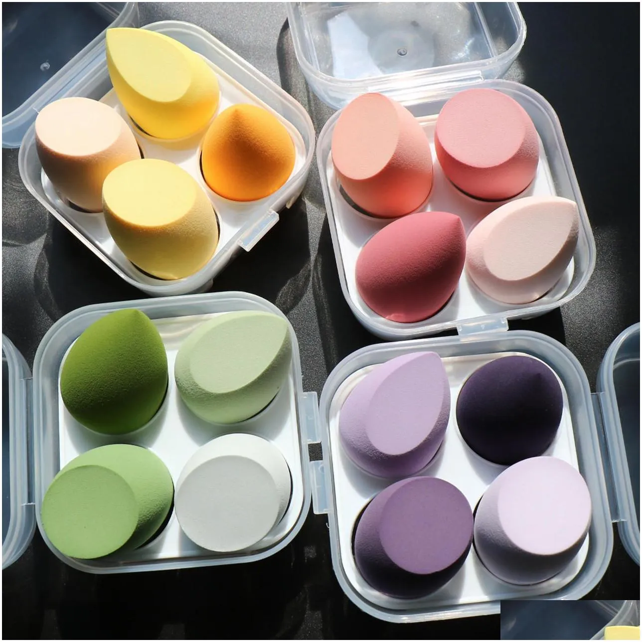 sponge for makeup  with box foundation powder blush make up tool kit egg sponges cosmetic puff holder
